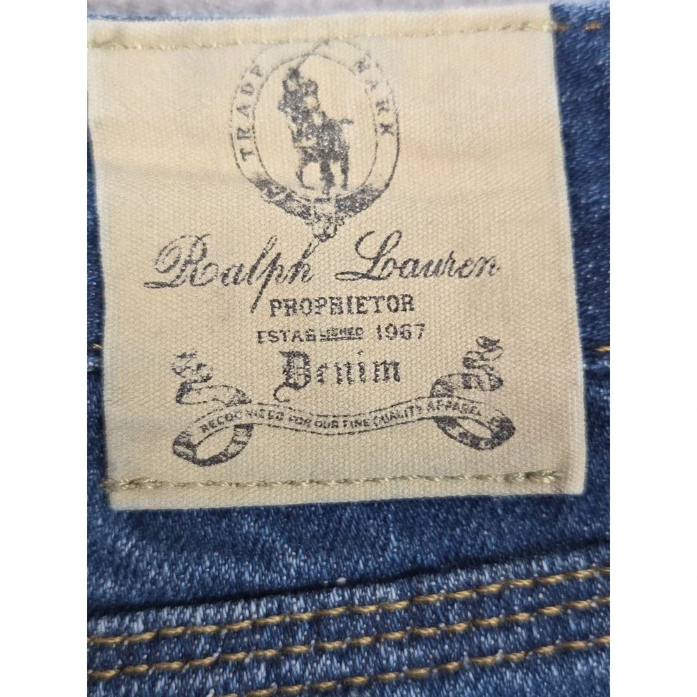 Ralph Lauren Junior Girls 12 Distressed Denim Shorts Cut Offs Medium Wash Boho
